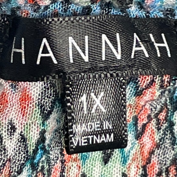 Women’s 1X Multi-Color Hannah Blouse Top - Picture 9 of 13